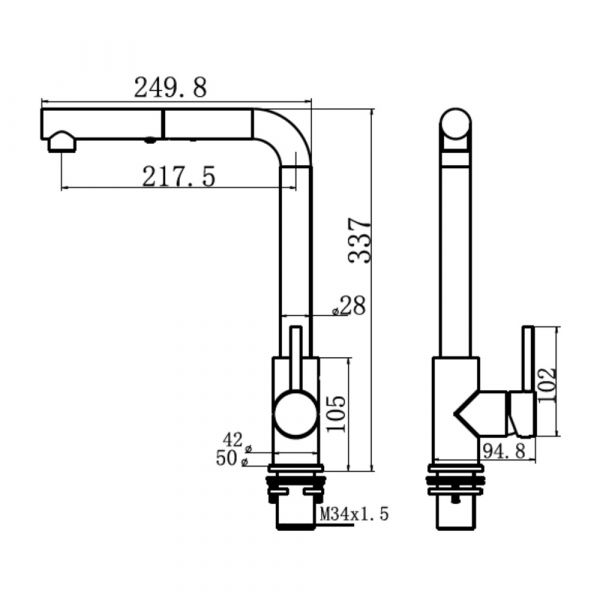 Carysil Kitchen Sink Mixer Water Taps
