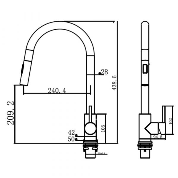 Carysil Kitchen Sink Mixer Water Taps