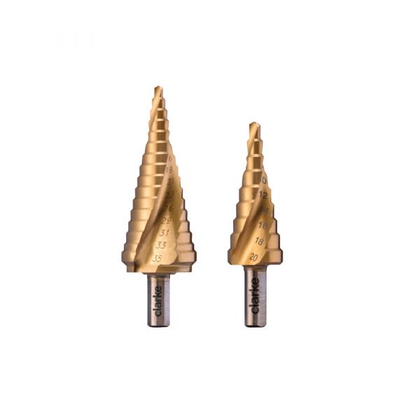 Clarke - 2Pcs Step Drill Bit Set
