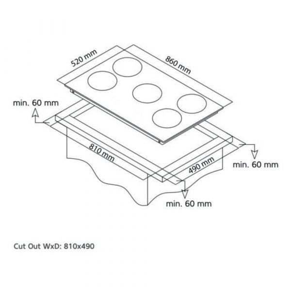 Carysil Built-In Ceramic Top Electric Hob