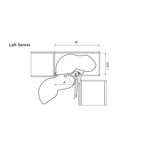 Kesseboehmer - Lemans II Swings Corner Storage