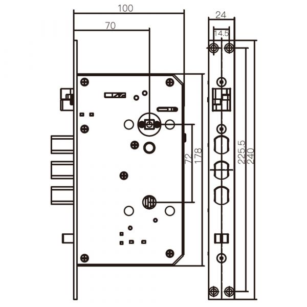 Kaadas K9-5 Push Pull Lock Space Gray