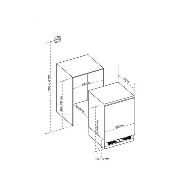 CM Built-In Under Counter Fridge A+ Energy Class