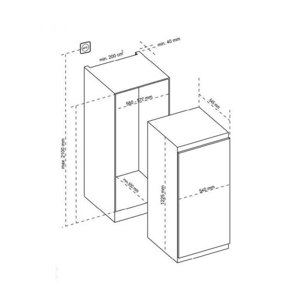 CM Built-In Combi Fridge 60cm