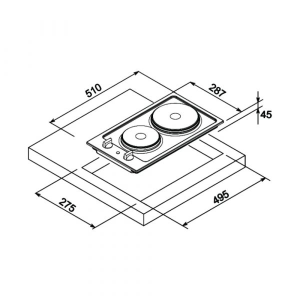CM DOMINO 30 Electric Hob 30cm