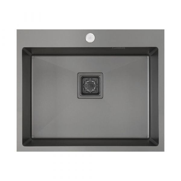 Elite Topmount Single Bowl Sink Nano Black