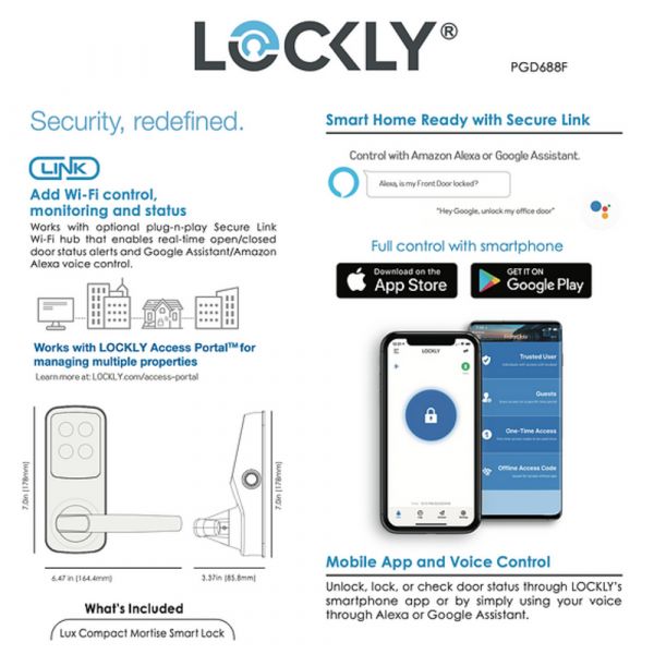 Lockly PGD688 Lux Compact