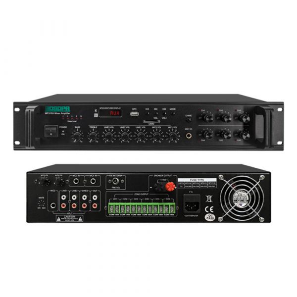 DSPPA 6 Zones Paging and Music Mixer Amplifier with SD/USB/FM & Individual Volume Control with Bluetooth