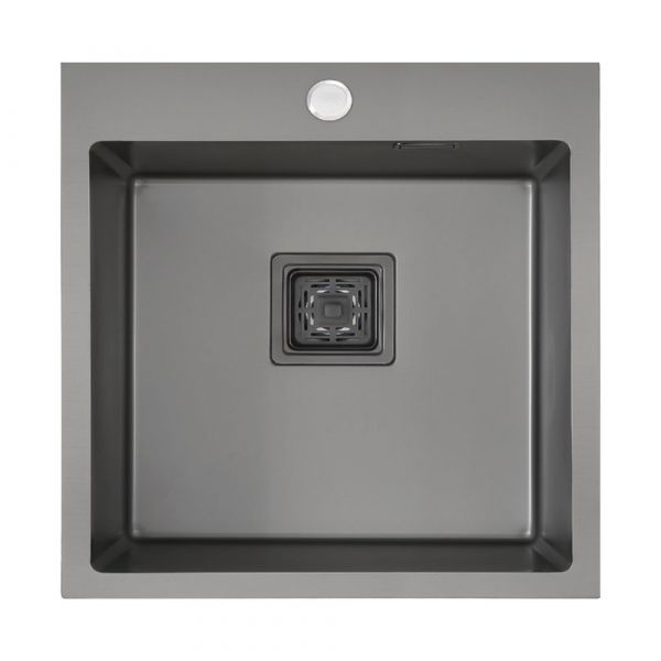 Elite Topmount Single Bowl Sink Nano Black