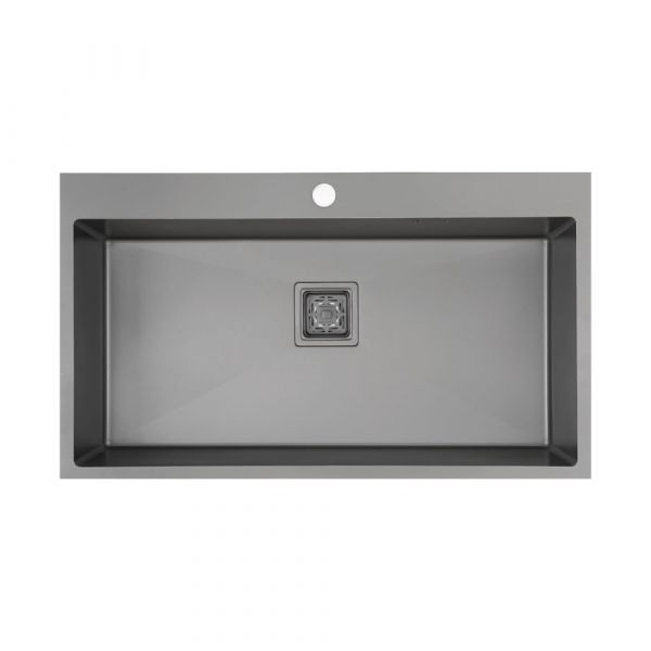 Elite Topmount Single Bowl Sink Nano Black