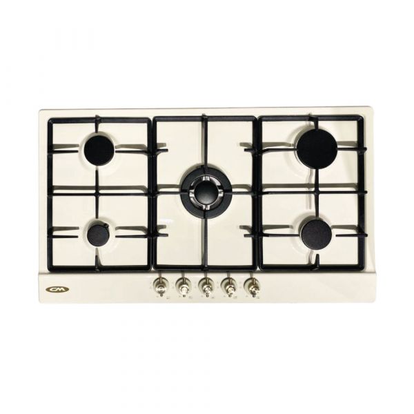 CM CLASSICO H90I IVORY Classic Gas Hob with Cast Iron Pan Support 90cm