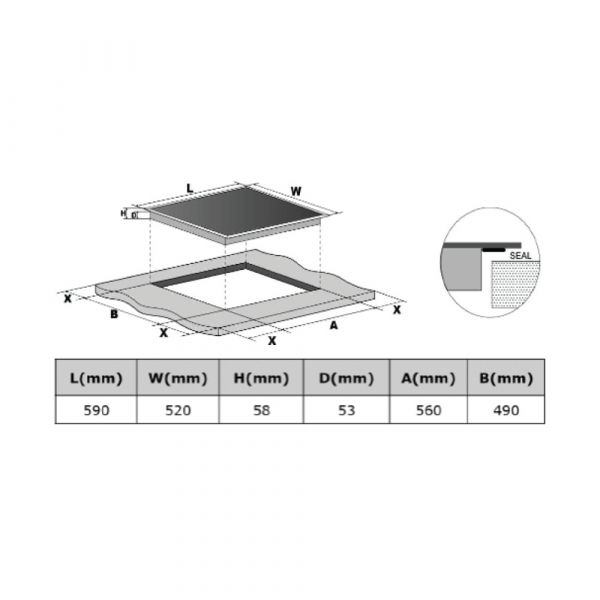 CM Induction Flexi 60 Hob 60cm