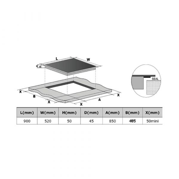 CM Induction Flexi 90 Hob 90cm
