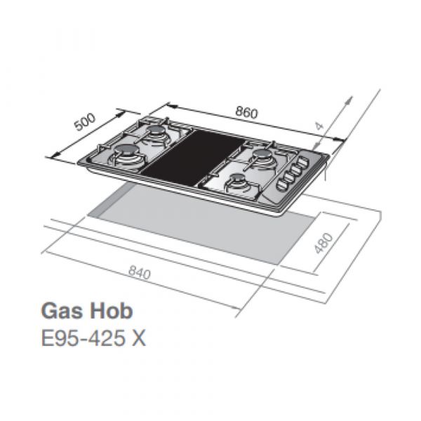 CM Libra 90 4G Gas Hob 90cm