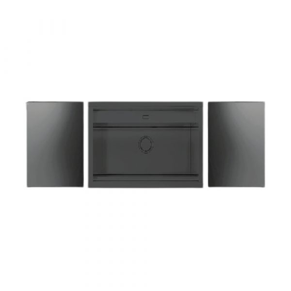 Elite Topmount Single Bowl Sink with Two Glass Covers 79 x 50cm Bowl Depth 220 mm