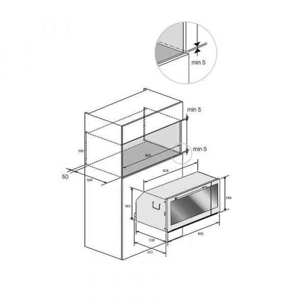 CM F9 XL Country Electric Oven with Fan 90cm