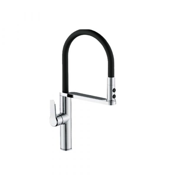 CM Pull-Out Mixer Tap Black and Chrome Color