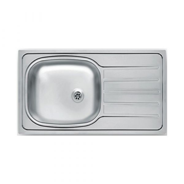 Elite Single Bowl Inset Sink 76 x 43.5 cm Bowl Depth 150 mm