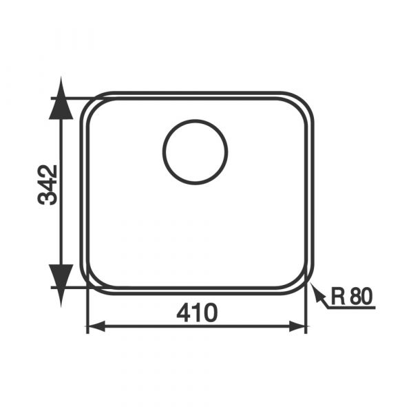 CM CINZIA Undermount Single Bowl Sink Satin F3 Finish