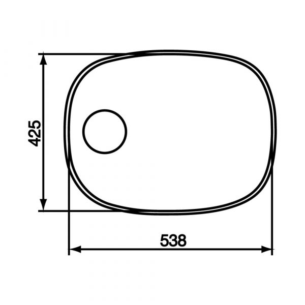 CM CINZIA Undermount Single Bowl Sink Satin F3 Finish