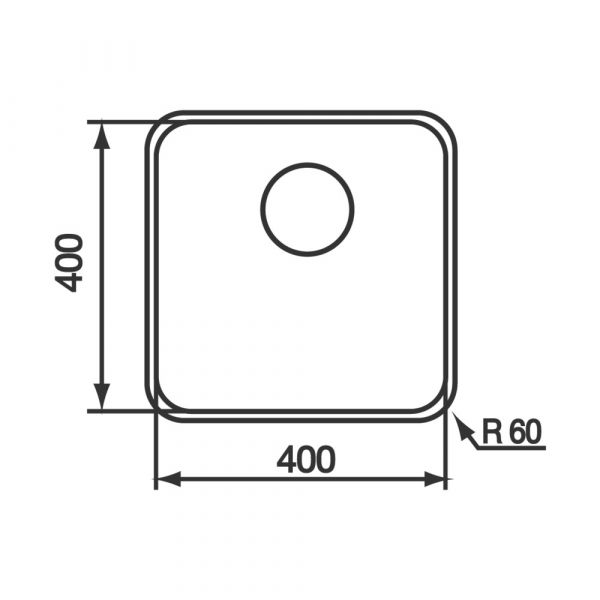 CM CINZIA Undermount Single Bowl Sink Satin F3 Finish