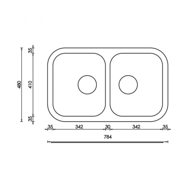 CM Cinzia Undermount Double Bowl Sink Satin Finish