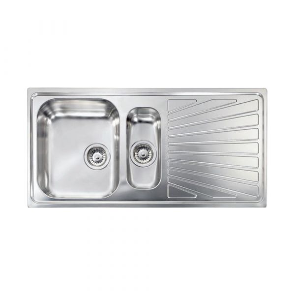 CM COMETA One And One-Half Bowl Sink Satin F3 Finish 100 x 50 cm