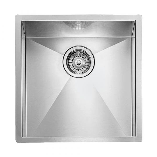 CM FILOQUADRA Undermount Single Bowl Sink Satin F3 Finish Depth 190 mm
