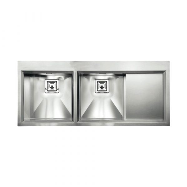 CM Glamour Mix Double Bowl Sink Satin F3 Finish 116 x 50 x 23 cm