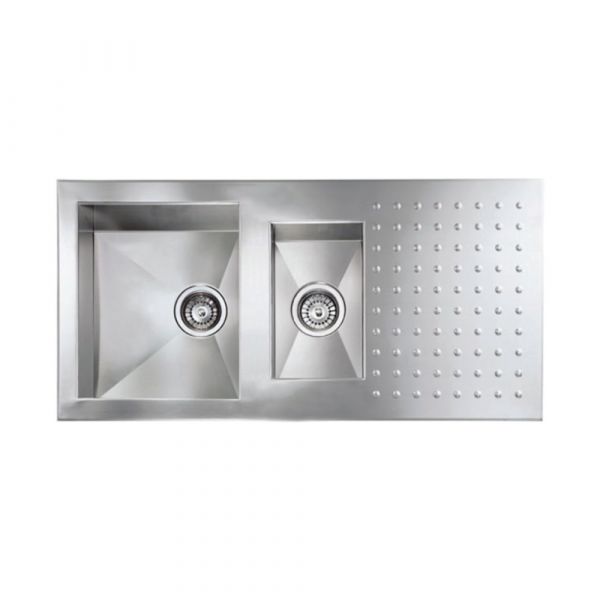 CM PUNTO QUADRO One And One-Half Bowl Sink Satin F3 Finish 100 x 50 cm