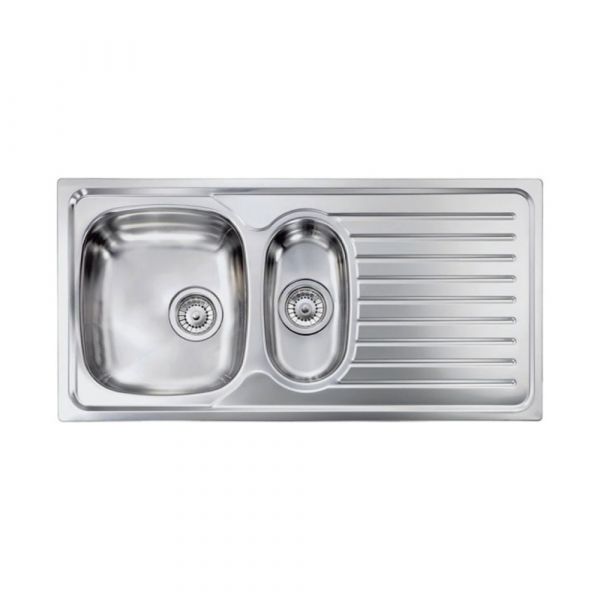 CM SIROS One And One-Half Bowl Sink Unbrushed F3 Finish 100 x 50 cm