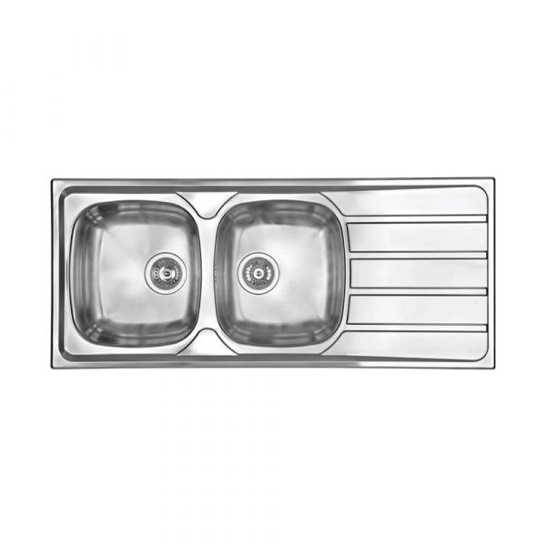 CM UNIVERSAL Topmount Double Bowl Sink Satin Finish
