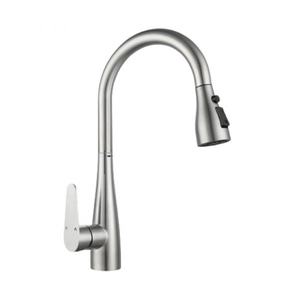 CM Pull-Out Mixer Tap Brushed Nickel