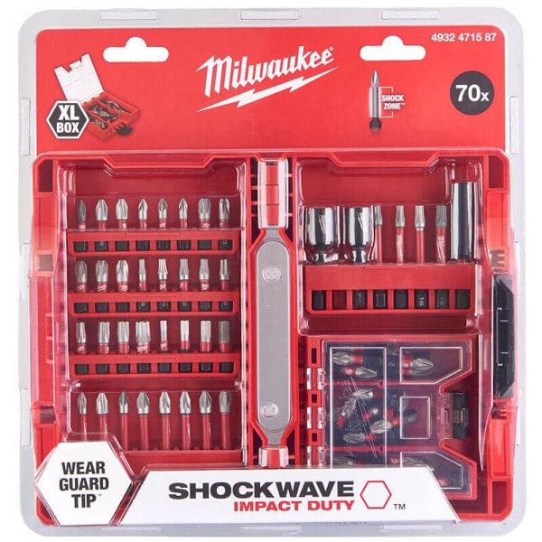 Milwaukee Shock Wave Impact Duty Screw Driving Bit Set 70 Pcs
