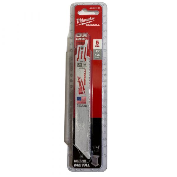 Milwaukee Sabre Saw Blade Sawzall Bi-Metal 5 Pcs