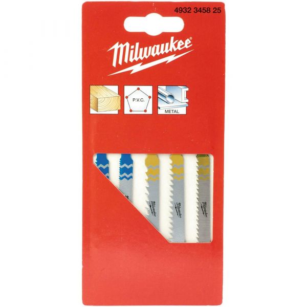 Milwaukee Jig Saw Blade Set of 5 Pcs