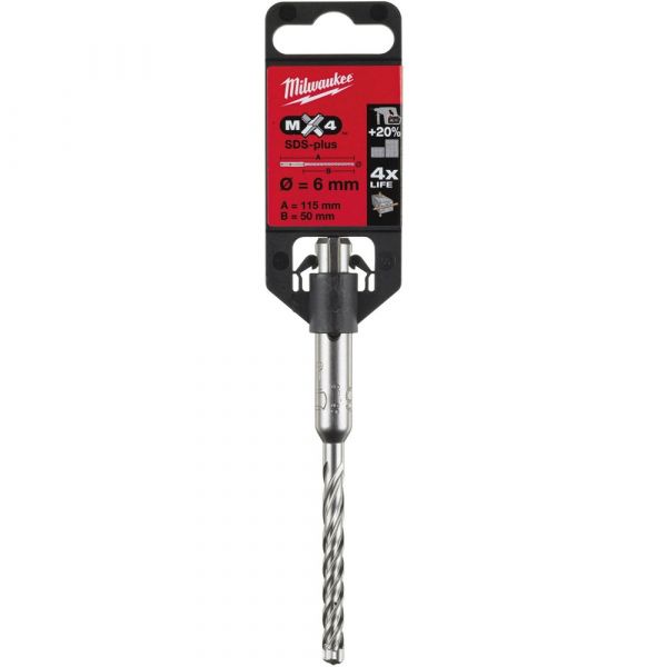 Milwaukee SDS-Plus MX4 Drill Bit 4-Cut