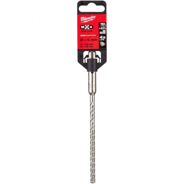 Milwaukee SDS-Plus MX4 Drill Bit 4-Cut