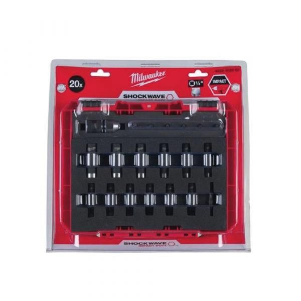 Milwaukee Shockwave Impact Driver Set 20 Pcs