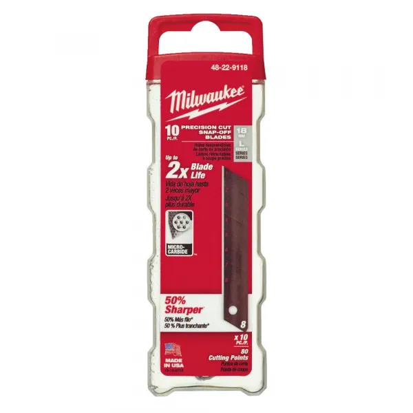 Milwaukee Universal Blade Snap Blade 18mm 10 Pcs