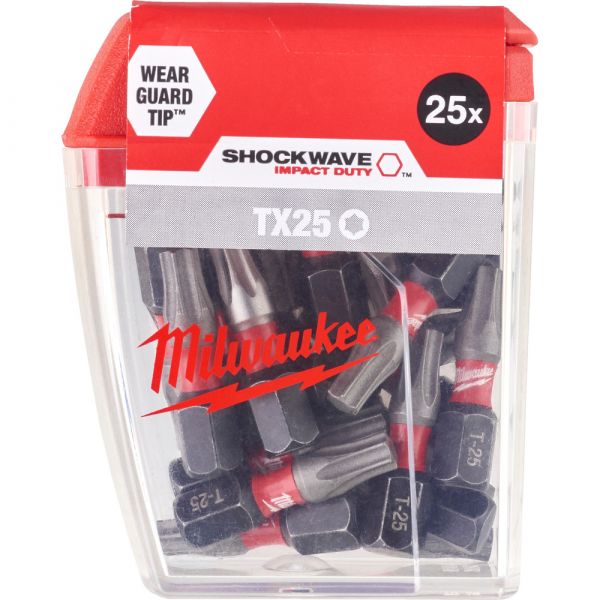 Milwaukee Shockwave™ Impact Duty Screw Driving Bits (25 Pcs)