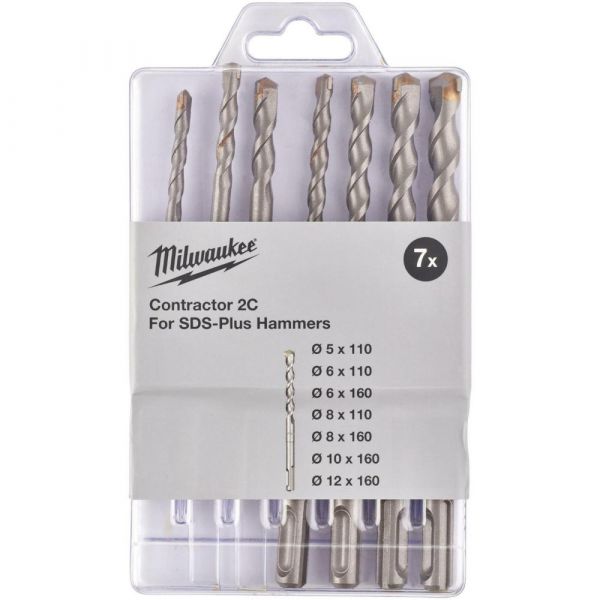 Milwaukee SDS-Plus Hammer Drill Bit 7 Pc Set