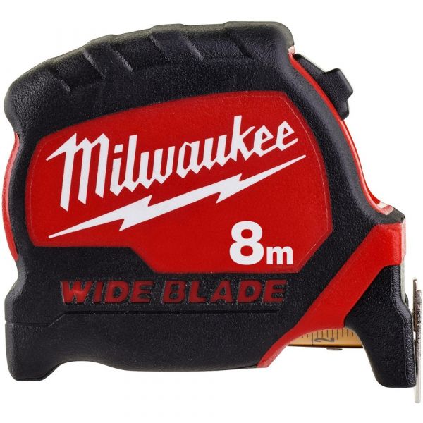 Milwaukee Premium Wide Blade Tape Measure 8m
