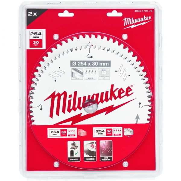Milwaukee Circular Saw Blades Twin Pack 2 Pcs