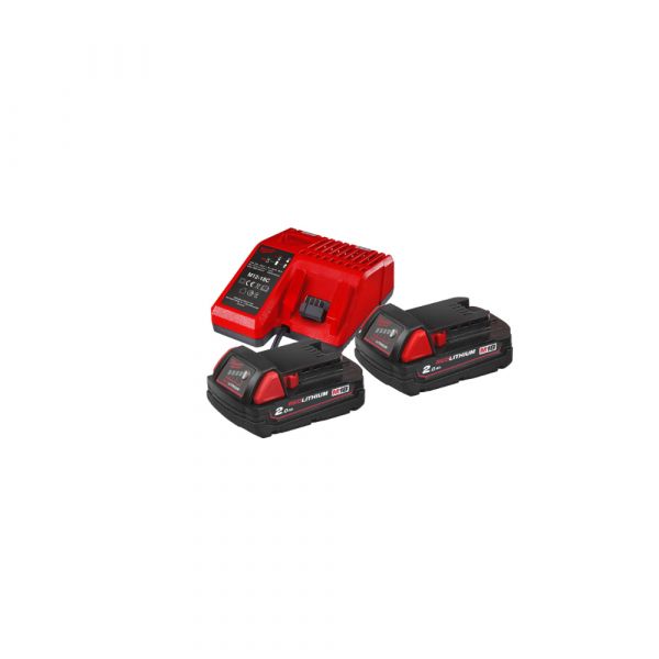 Milwaukee M18™ NRG Pack 2x 2.0Ah battery + M12-18 C Multi-Charger