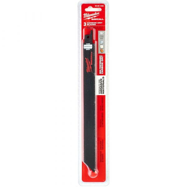 Milwaukee 9 Carbide Grit SAWZALL® Blade 3 PcS
