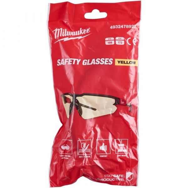 Milwaukee Enhanced Safety Glass Yellow