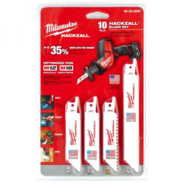 Milwaukee Hackzall Metal Saw Blade Set 10 Pieces