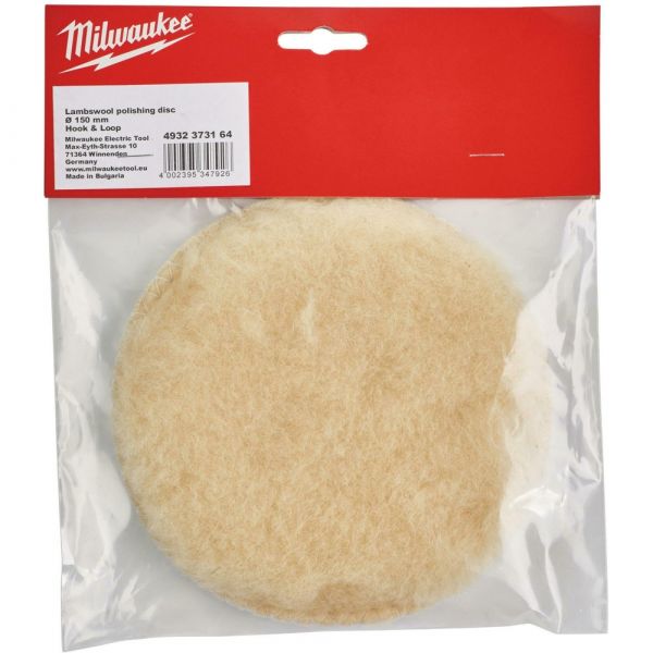 Milwaukee Lambswool Polishing Bonne 150mm Velcsof