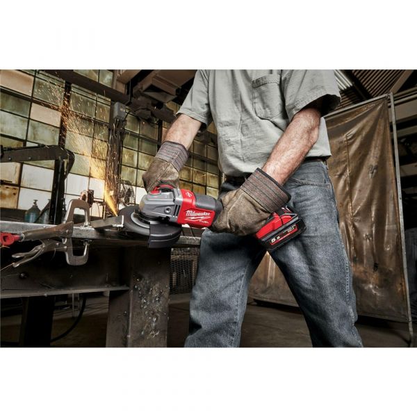 Milwaukee M18 Fuel 125mm Braking Grinder with Paddle Switch Kit
